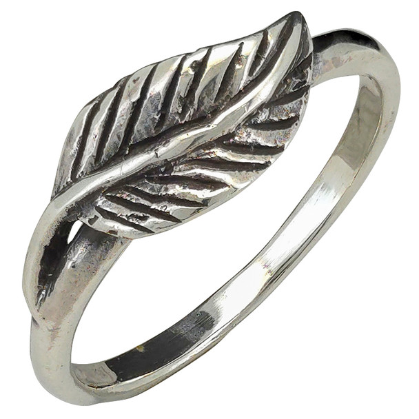 Sterling Silver Leaf Ring