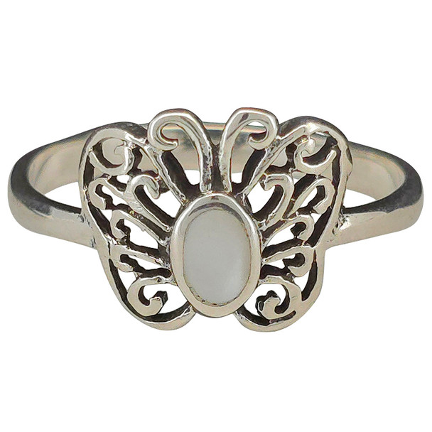 Mother Of Pearl Butterfly Ring (7920)