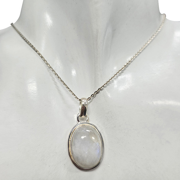 Moonstone Sterling Silver Pendant (7877)