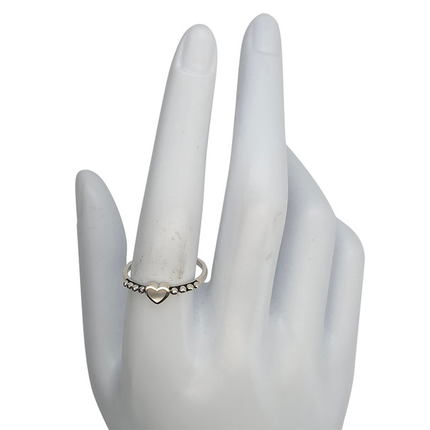 Mother-of-Pearl Sterling Silver Heart Ring