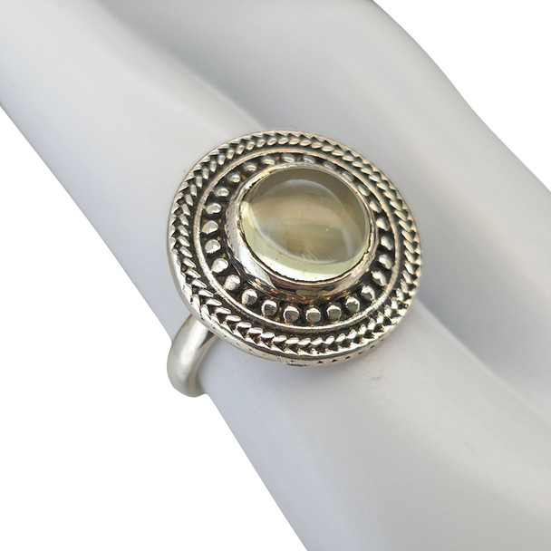 Lemon Quartz Sterling Silver Ring