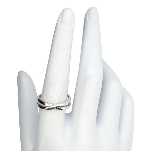 Sterling Silver X-Band Ring