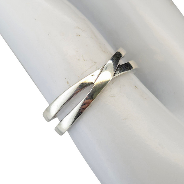 Sterling Silver X-Band Ring