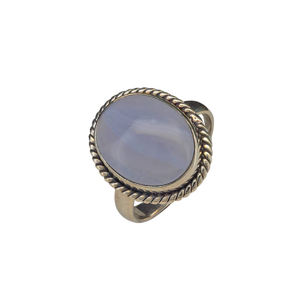 Blue Lace Agate Sterling Silver Ring