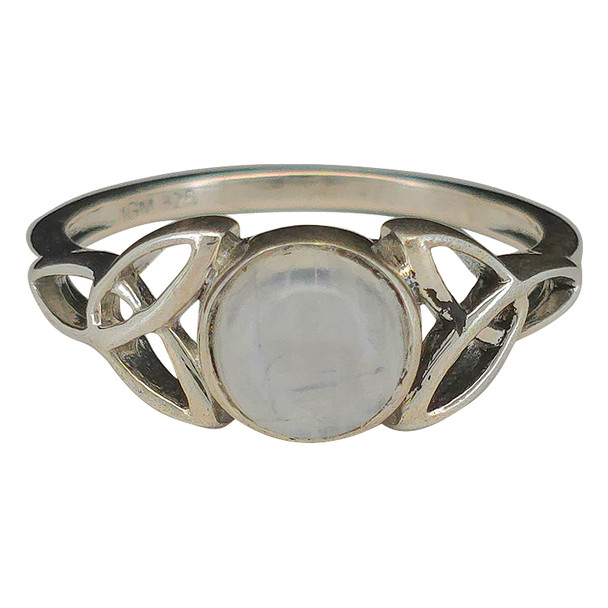 Moonstone Sterling Silver Celtic Style Ring
