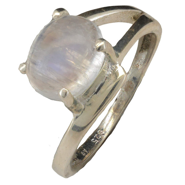 Moonstone Sterling Silver Asymmetrical Ring