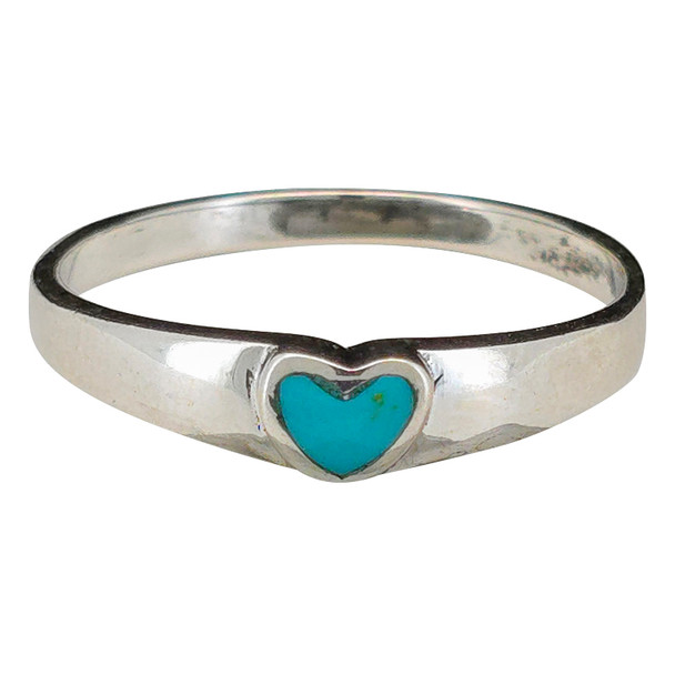 Turquoise Sterling Silver Heart Ring