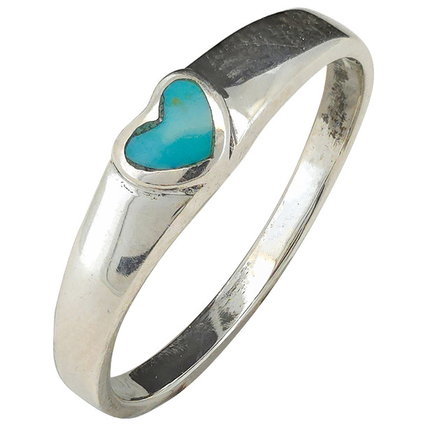 Turquoise Sterling Silver Heart Ring