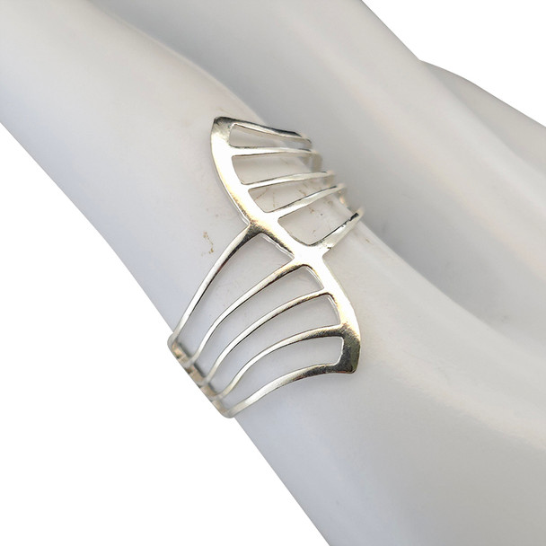 Open Sculptural Sterling Silver Ring