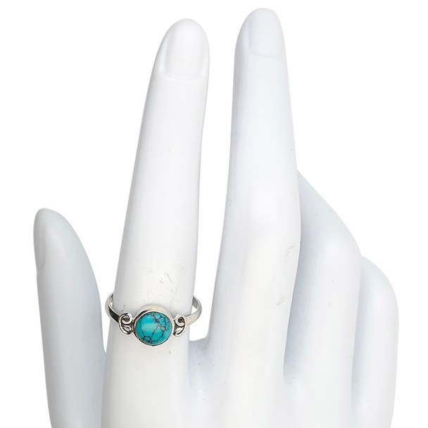 Howlite Sterling Silver Ring