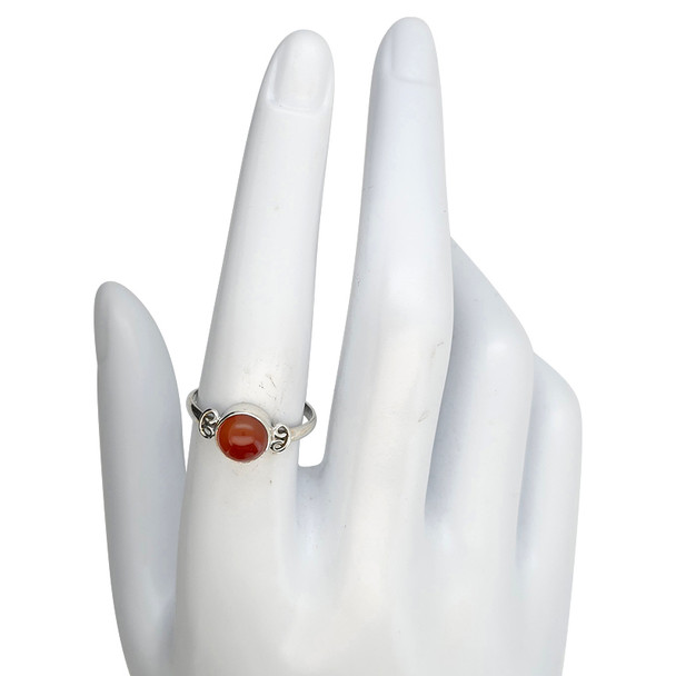 Red Onyx Sterling Silver Ring