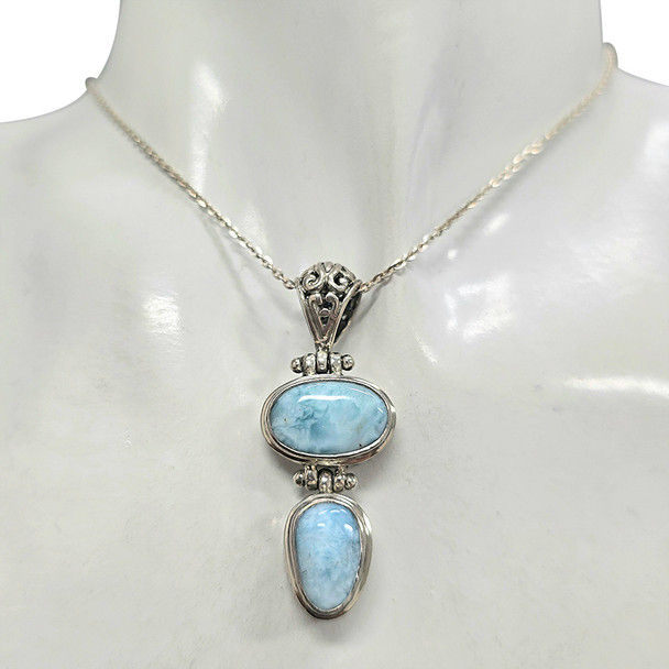Larimar Sterling Silver Pendant