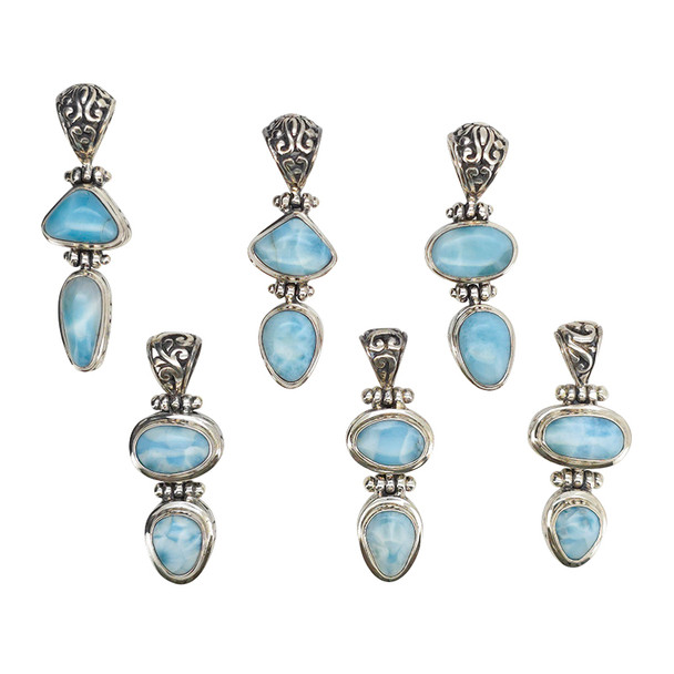 Larimar Sterling Silver Pendant
