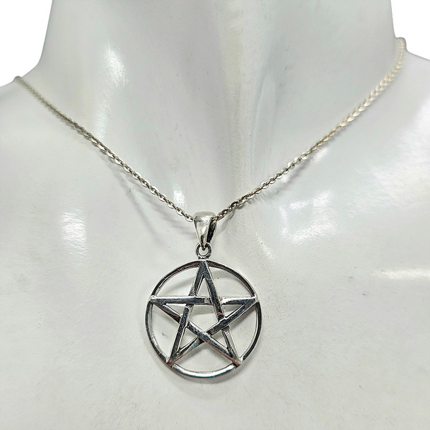 Sterling Silver Pentacle Pendant