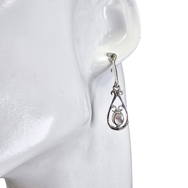 Mother Of Pearl Sterling Silver Post Dangle Earrings