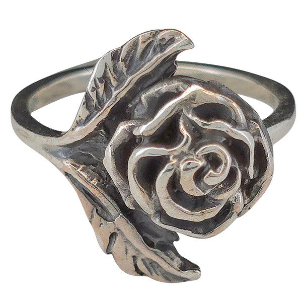 Sterling Silver Rose Ring