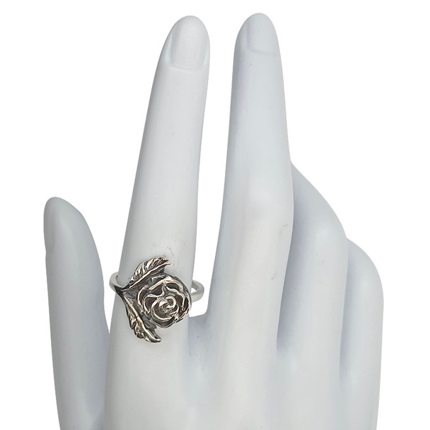 Sterling Silver Rose Ring