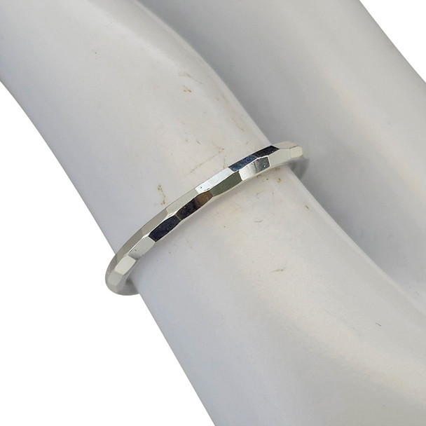 Faceted Sterling Silver Ring