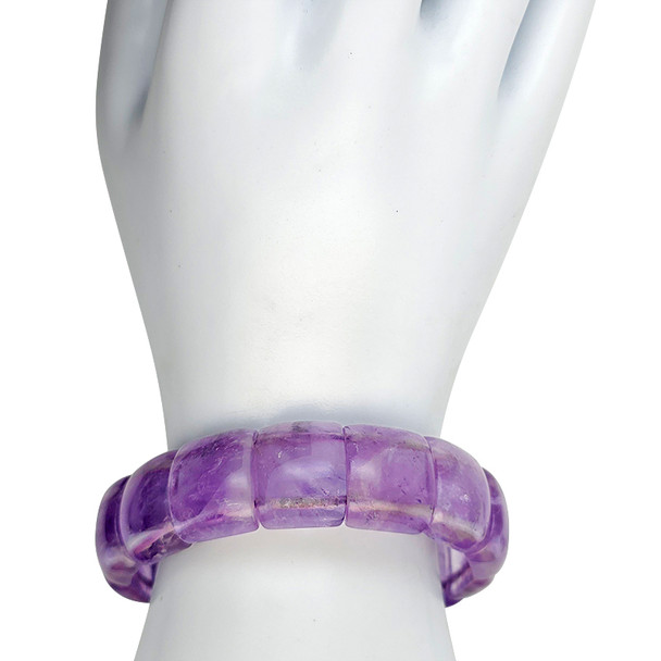 Amethyst Stretch Beaded Bracelet