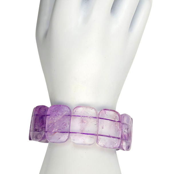 Amethyst Stretch Beaded Bracelet