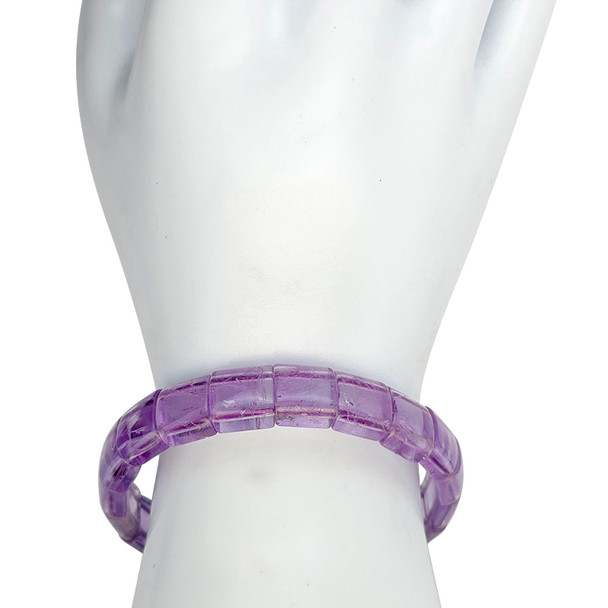 Amethyst Stretch Beaded Bracelet