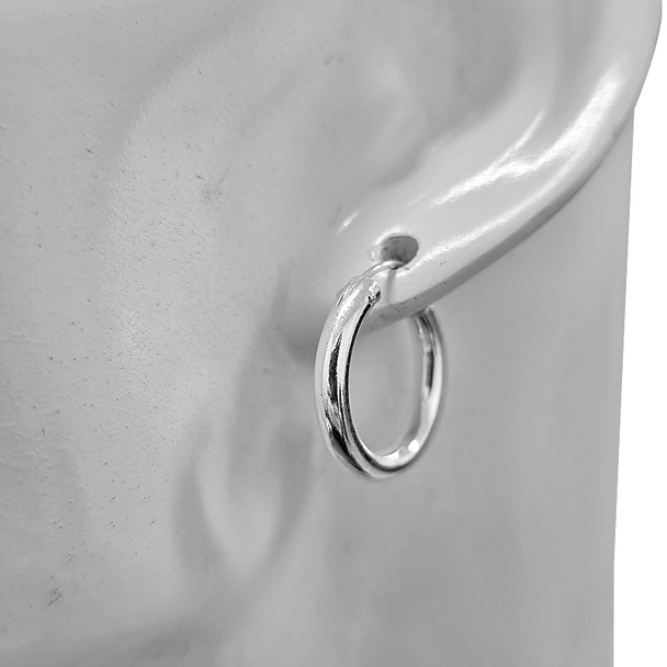Sterling Silver Hoop Earrings – 18 mm