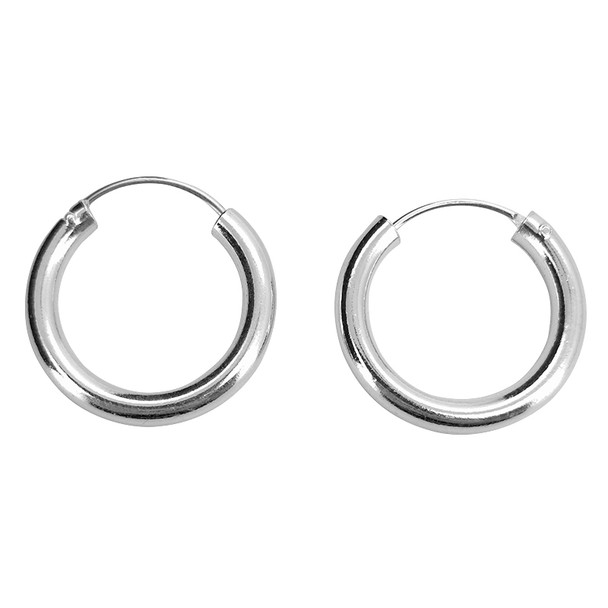 Sterling Silver Hoop Earrings – 18 mm
