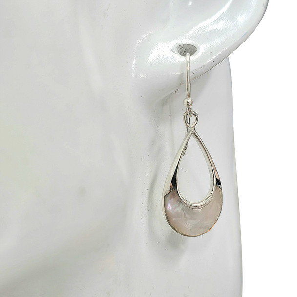 Mother of Pearl Sterling Silver Hook Earrings