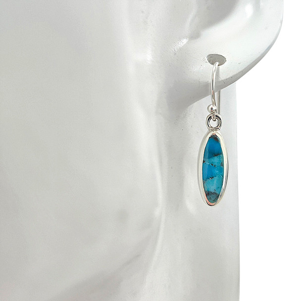 Turquoise Sterling Silver Hook Earrings