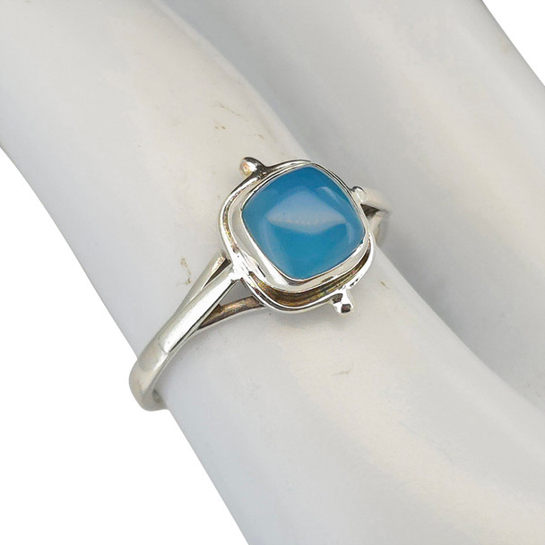 Blue Chalcedony Sterling Silver Ring