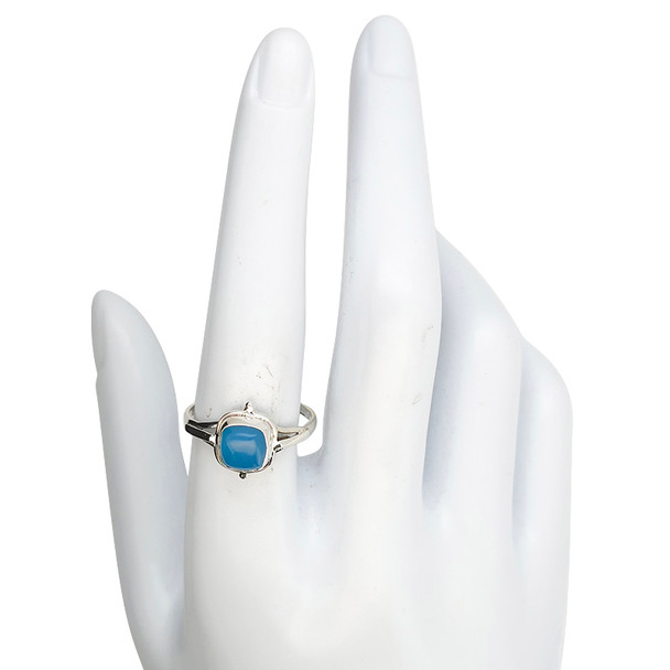 Blue Chalcedony Sterling Silver Ring