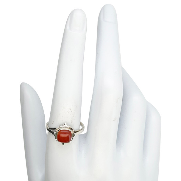 Red Onyx Sterling Silver Ring