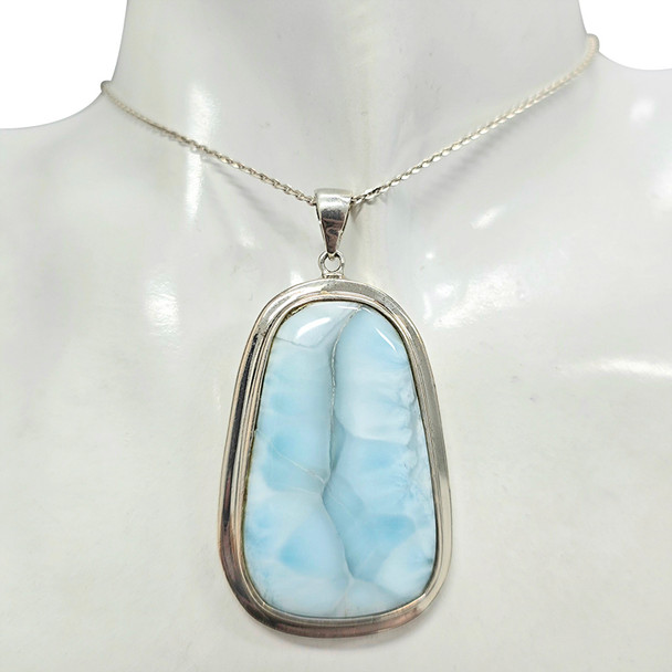 Larimar Sterling Silver Pendant