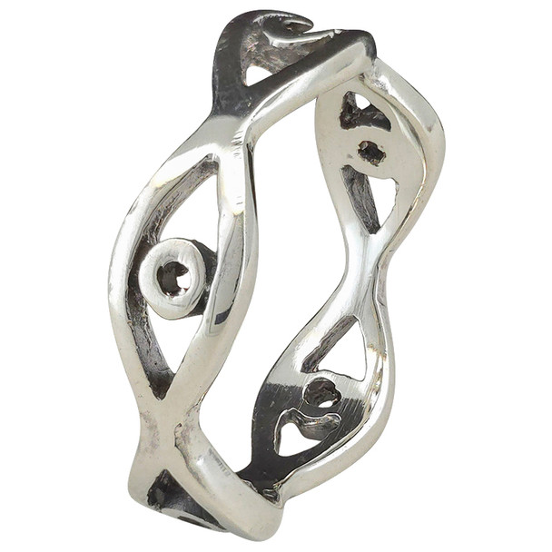 Sterling Silver Evil Eye Ring