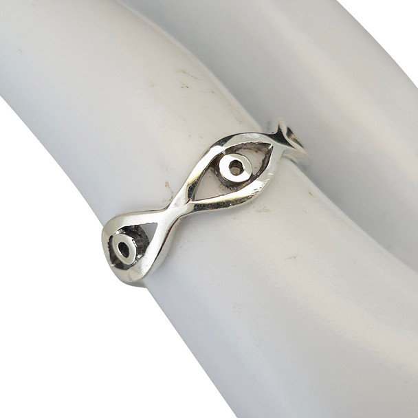 Sterling Silver Evil Eye Ring
