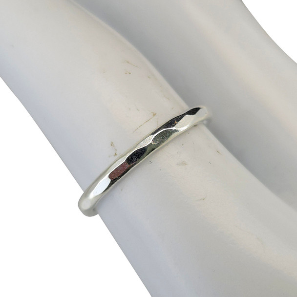 Faceted Sterling Silver Band Ring