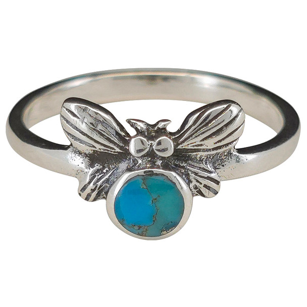 Turquoise Sterling Silver Butterfly Ring