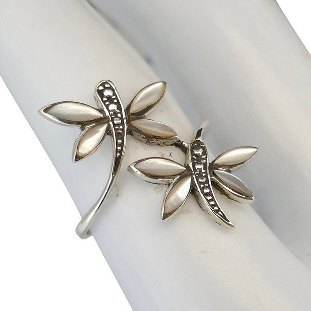 Dragonfly Sterling Silver Mother-of-Pearl Ring