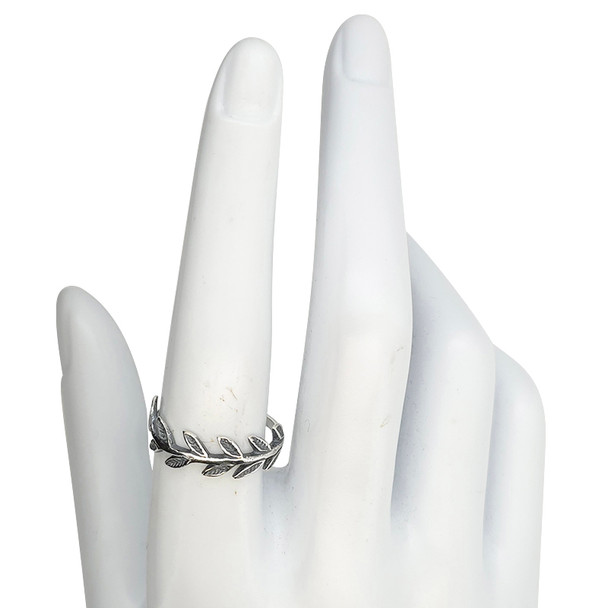 Sterling Silver Olive Branch Ring