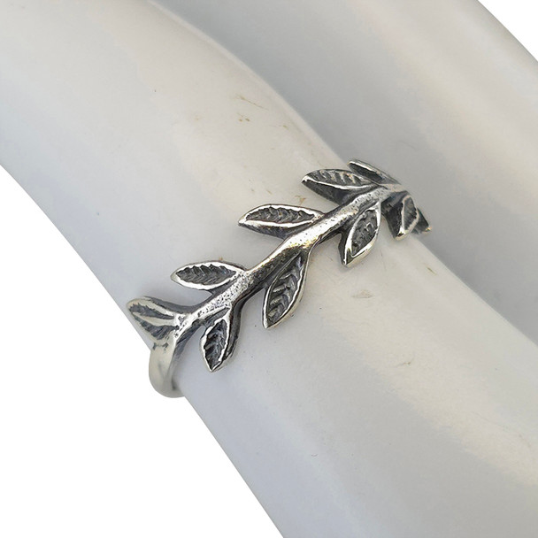 Sterling Silver Olive Branch Ring