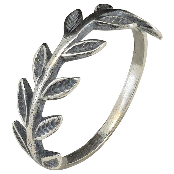Sterling Silver Olive Branch Ring