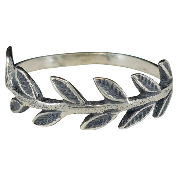 Sterling Silver Olive Branch Ring