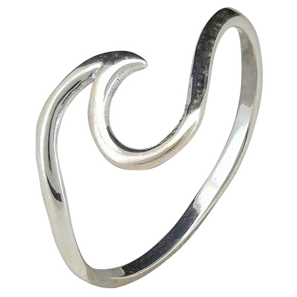Sterling Silver Wave Design Ring