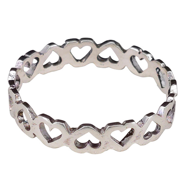 Sterling Silver Endless Heart Ring