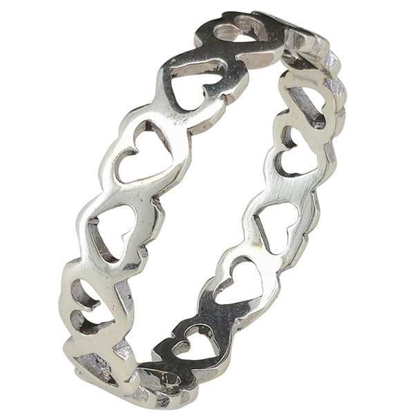 Sterling Silver Endless Heart Ring