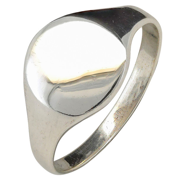 Plain Sterling Silver Signet Ring