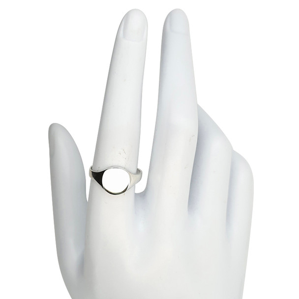 Plain Sterling Silver Signet Ring