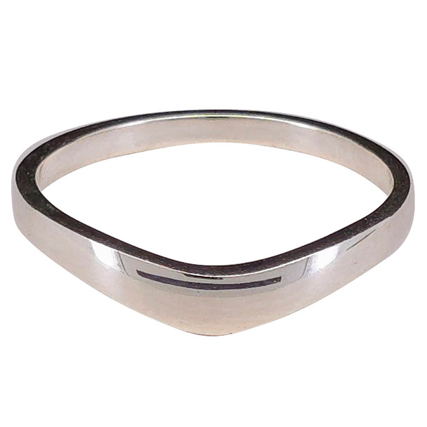 Minimalist Chevron Sterling Silver Stacking Band Ring