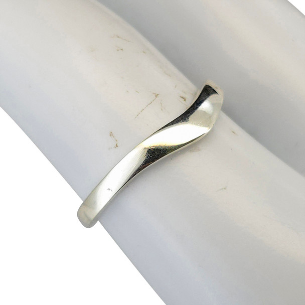 Minimalist Chevron Sterling Silver Stacking Band Ring