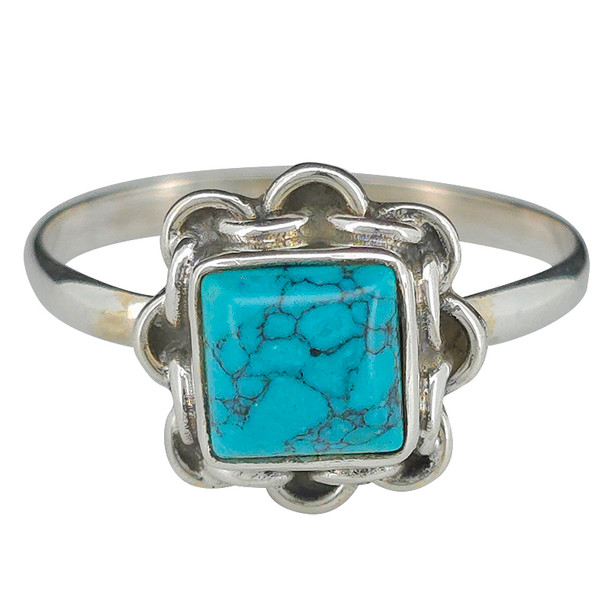 Howlite Sterling Silver Ring